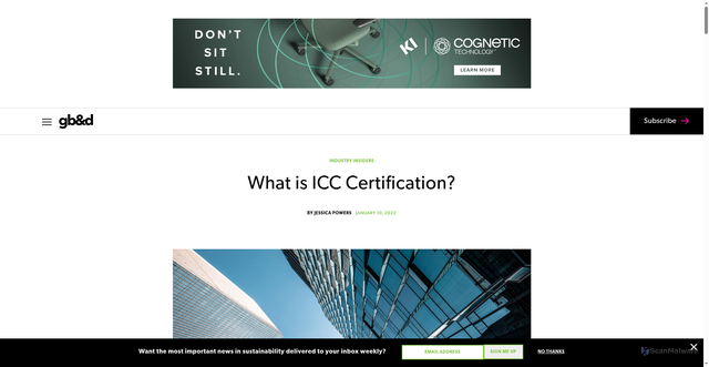Security scan screenshot of https://gbdmagazine.com/what-is-icc-certification/