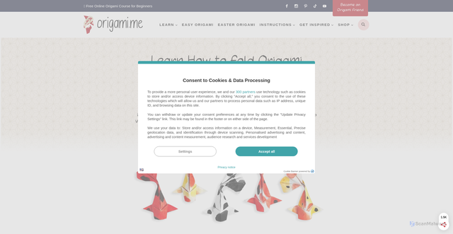 Security scan screenshot of https://origami.me