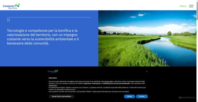 Security scan screenshot of https://www.campaniabonifiche.org/