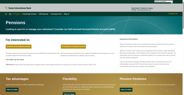 Security scan screenshot of https://ibank.swissintlb.com/pensions/index