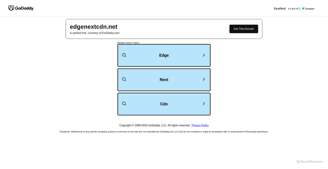Security scan screenshot of https://edgenextcdn.net