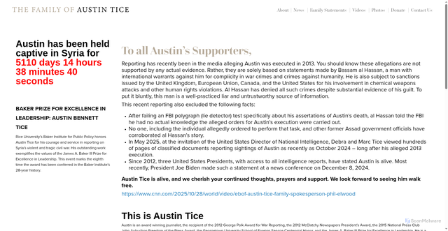 Security scan screenshot of austintice.wpengine.com