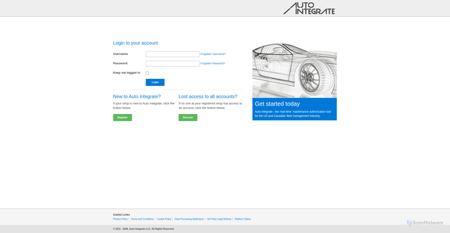Security scan screenshot of https://online.autointegrate.com