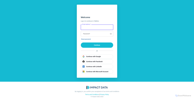 Security scan screenshot of https://talkbox.impactapp.com.au