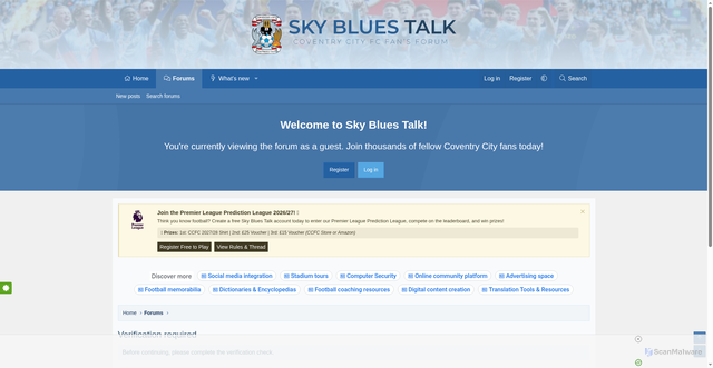 Security scan screenshot of https://www.skybluestalk.co.uk/threads/coventry-city-vs-as-monaco-h-match-thread-fri-14th-august-7-30pm-ko.181286/page-4
