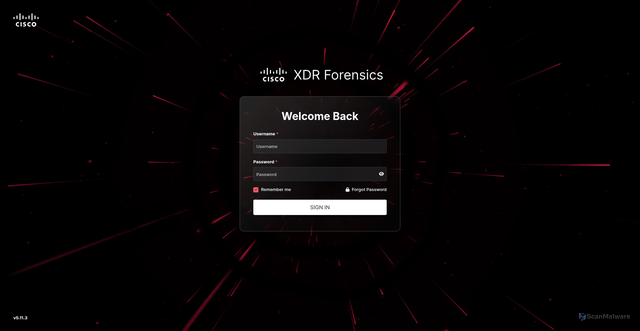 Security scan screenshot of https://marotta-controls.cisco-us.binalyze.io