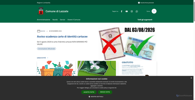 Security scan screenshot of https://www.lazzate.com