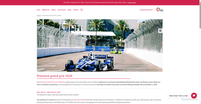 Security scan screenshot of https://thedali.org/firestone-grand-prix/
