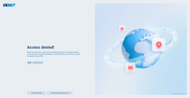 Security scan screenshot of https://1xlite-09321.bar