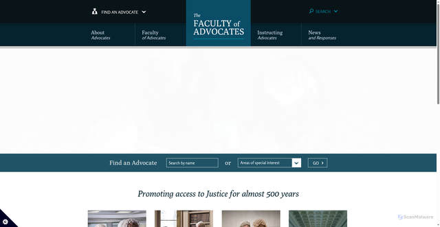 Security scan screenshot of http://www.advocates.org.uk