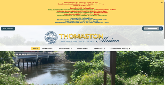 Security scan screenshot of https://thomastonmaine.gov/