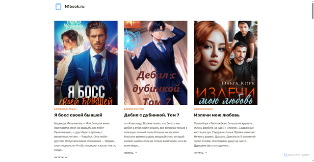 Security scan screenshot of https://n1book.ru