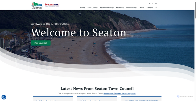 Security scan screenshot of http://www.seaton.gov.uk