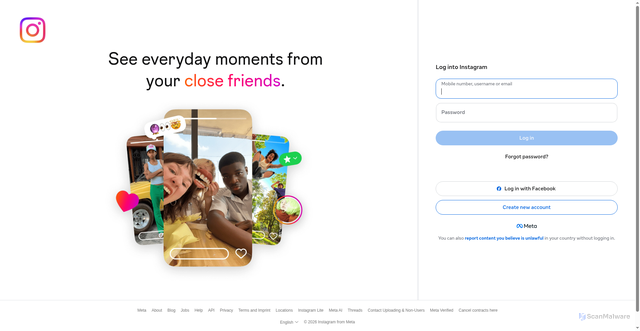 Security scan screenshot of https://www.instagram.com/accounts/login/?next=https%3A%2F%2Fwww.instagram.com%2Ftempletonfoundation%2F%3Futm_source%3DReceive%2BNews%2Bfrom%2Bthe%2BJohn%2BTempleton%2BFoundation%26utm_campaign%3D861d5d9804-EMAIL_CAMPAIGN_2026_templetonideas_20260325%26utm_medium%3Demail%26utm_term%3D0_-42837b4b08-97355777&is_from_rle