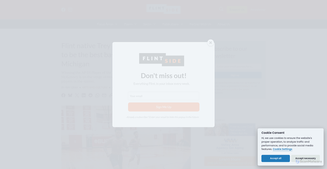 Security scan screenshot of https://flintside.com/trey-mckenney-local-basketball/