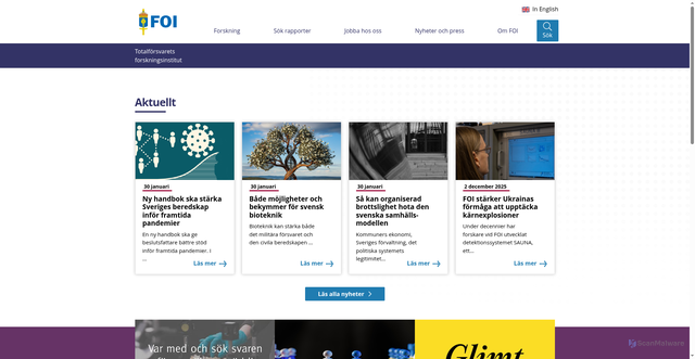 Security scan screenshot of https://foi.se/