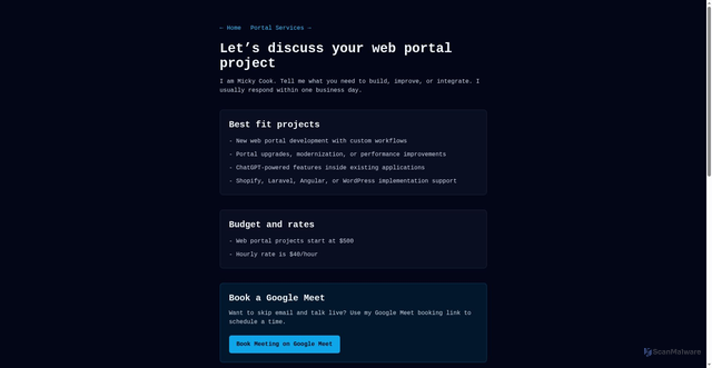 Security scan screenshot of https://digitalmoves.net/contact/
