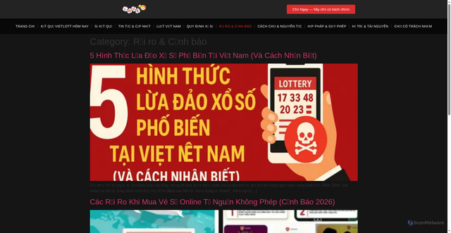 Security scan screenshot of https://lode88onlinevn.com/category/rui-ro-canh-bao/