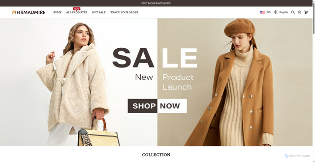 Security scan screenshot of https://www.firmadmire.com