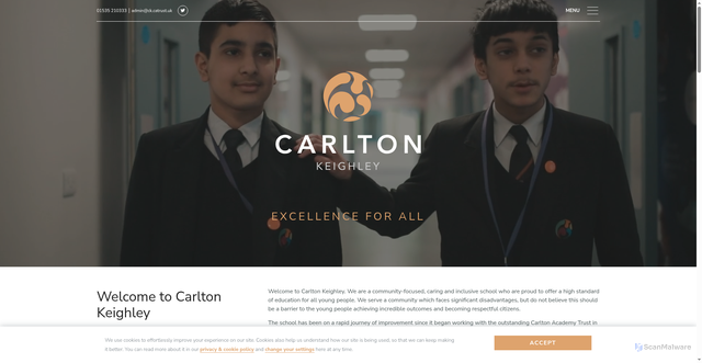 Security scan screenshot of https://carltonkeighley.org.uk/
