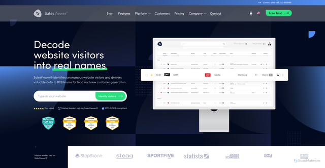 Security scan screenshot of https://svrdntfctn.com