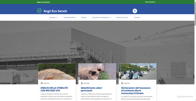 Security scan screenshot of https://www.angriecoservizi.it