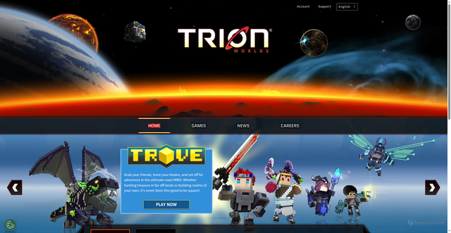 Security scan screenshot of https://trionworlds.com