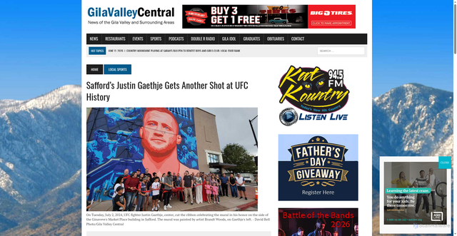 Security scan screenshot of https://gilavalleycentral.net/saffords-justin-gaethje-gets-another-shot-at-ufc-history/