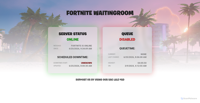 Security scan screenshot of https://fnqueue.com/
