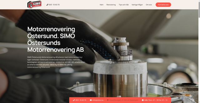 Security scan screenshot of https://simomotor.se