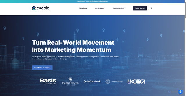 Security scan screenshot of https://cuebiq.com