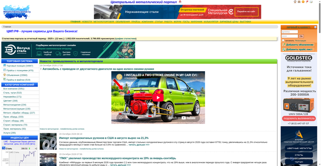 Security scan screenshot of https://metallicheckiy-portal.ru