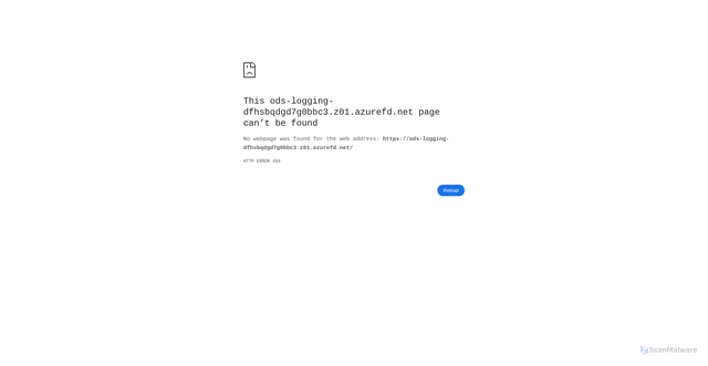 Security scan screenshot of https://ods-logging-dfhsbqdgd7g0bbc3.z01.azurefd.net