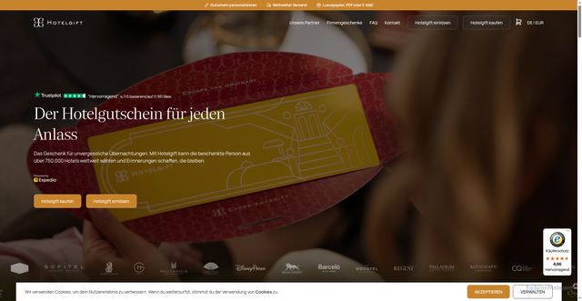 Security scan screenshot of https://www.hotelgift.com