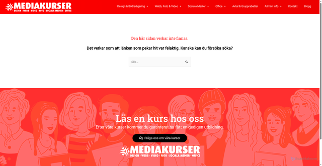 Security scan screenshot of https://mediekurser.se