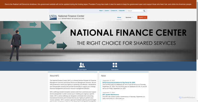 Security scan screenshot of https://nfc.usda.gov/