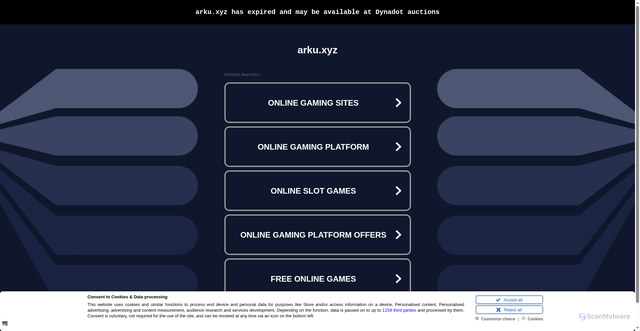 Security scan screenshot of https://arku.xyz