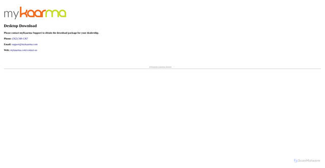 Security scan screenshot of https://download.mykaarma.com