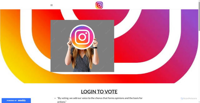 Security scan screenshot of https://instagramvoting.weebly.com/
