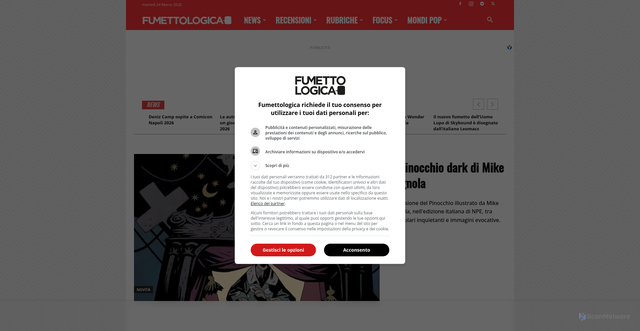 Security scan screenshot of https://fumettologica.it