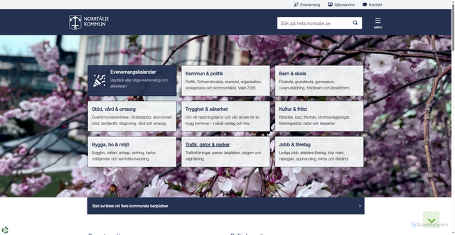 Security scan screenshot of http://www.norrtalje.se