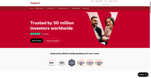 Security scan screenshot of https://vanguardinvestor.co.uk
