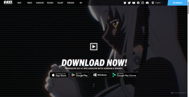 Security scan screenshot of https://nikke-en.com
