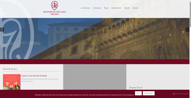 Security scan screenshot of https://www.fraternitadeilaici.it/