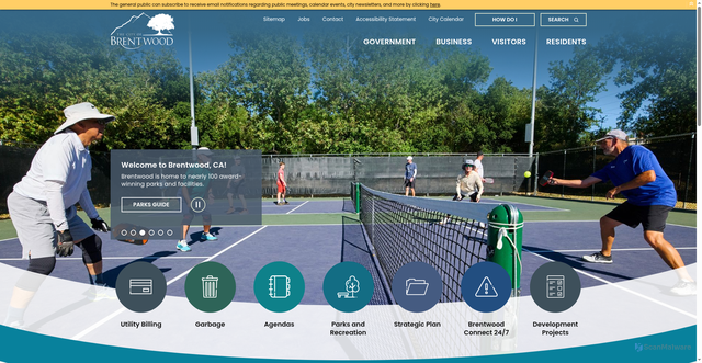 Security scan screenshot of https://www.brentwoodca.gov/