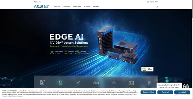 Security scan screenshot of https://iot.asus.com/