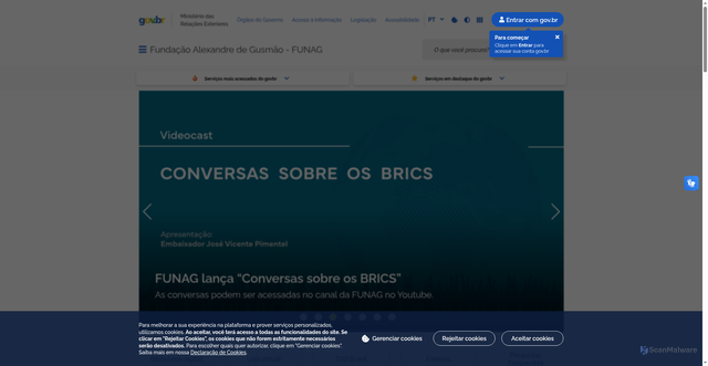Security scan screenshot of https://www.gov.br/funag/pt-br