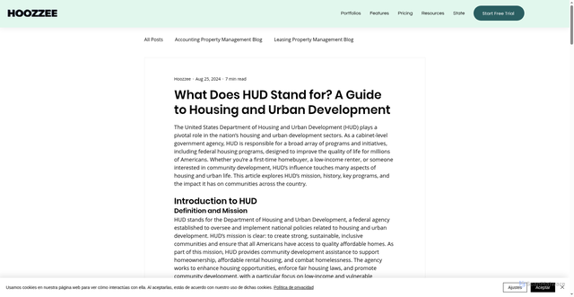 Security scan screenshot of https://www.hoozzee.com/post/what-does-hud-stand-for-a-guide-to-housing-and-urban-development