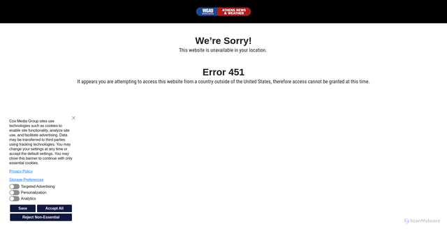 Security scan screenshot of https://www.wgauradio.com/news/trending/recall-alert-nearly-million-bottles-prosecco-sold-costco-recalled-due-laceration-hazard/PZCJUJB3LRHEFL5ITKO7LD5U3I/