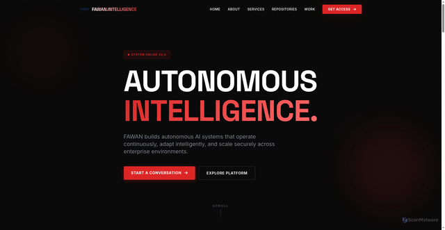 Security scan screenshot of https://fawan-intelligence-ai-4f1wm391s0.edgeone.app/